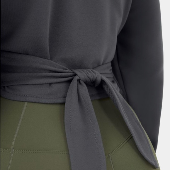 Halara Cropped Sweatshirt Dropped Shoulder Medium - Picture 4 of 7